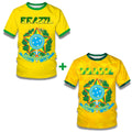 Camisetas Brasil Patriota 2022 - Compre 1 e Leve 2 Amarela + Gold PP - Burn Ofertas